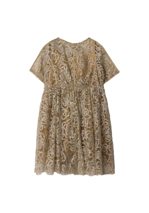 Burberry Kids Teyana Metallic Tulle Dress