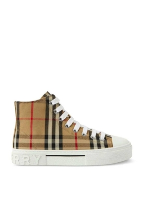 Burberry Kids Mini Jack Check Pattern High Top Sneakers