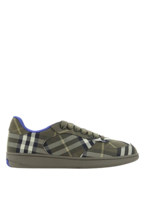 Burberry Check Pattern Lace-Up Sneakers