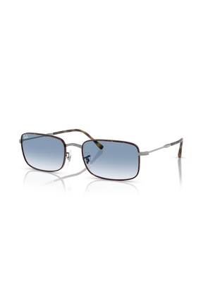 Ray Ban Blue Gradient Rectangular Unisex Sunglasses RB3746 92703F 59