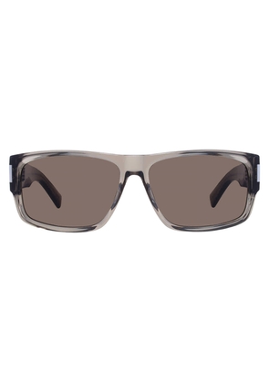Saint Laurent Grey Rectangular Mens Sunglasses SL 689 004 59