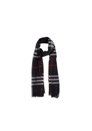 Burberry Giant Check Wool-Silk Gauze Scarf