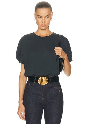 Citizens of Humanity Gia Bubble Tee in Washed Black - Black. Size XS (also in S, M, L, XL).