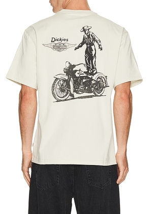 Dickies x Harley Davidson Short Sleeve Tee in Bone - Ivory. Size S (also in M, L, XL/1X, XXL/2X).
