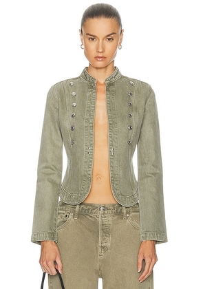 EB Denim Calla Jacket in Faded Army - Army. Size XS (also in S).