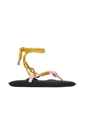Flòwze Flo Twin Sandal in Butter & Silver Pink - Yellow. Size 35 (also in 36, 37, 38, 39, 40, 41, 42).