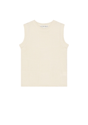 After Pray Damier Sleeveless Knit Top in Cream. Size M. Also in S.