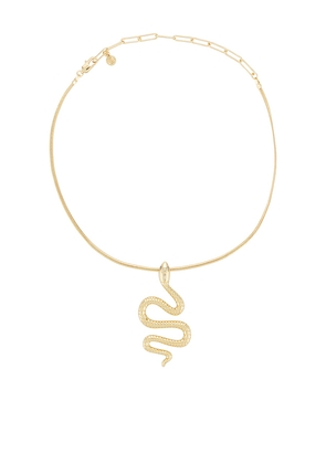 Ettika Slithering Snake Chain Choker in Metallic Gold.