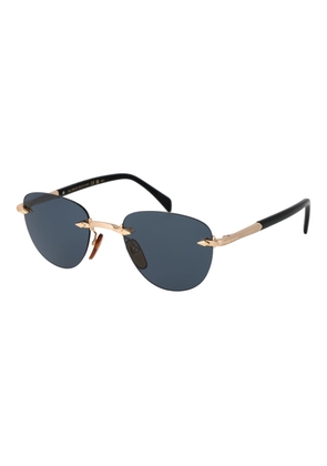 David Beckham Rose Gold Metal Sunglasses