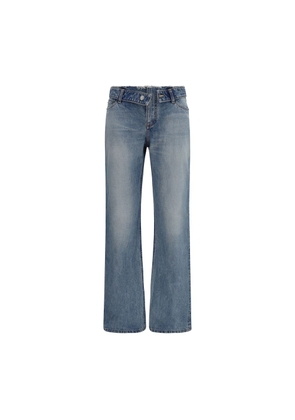 Alexander McQueen Blue Cotton Straight-Leg Jeans - 26