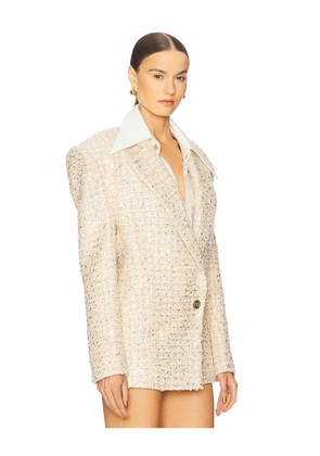 Bronx and Banco Blake Sequin Blazer in Ivory. Size M. Also in L, S.