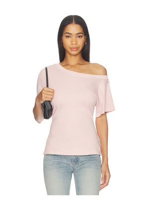 EB Denim Elena Off The Shoulder Top in Pink. Size XS. Also in S, M.