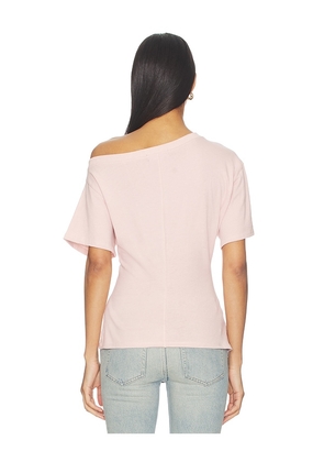 EB Denim Elena Off The Shoulder Top in Pink. Size XS. Also in M.