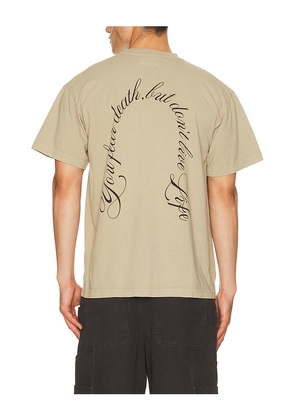 Afield Out Fear T-Shirt in Beige. Size XL/1X. Also in S, M, L.