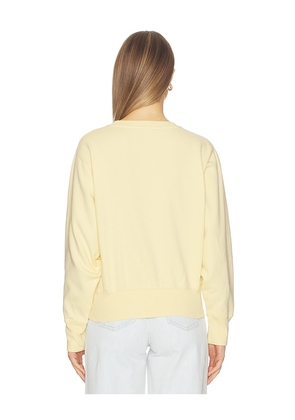 ANINE BING Harry Shrunken Sweatshirt in Yellow. Size XS. Also in S, M, L.