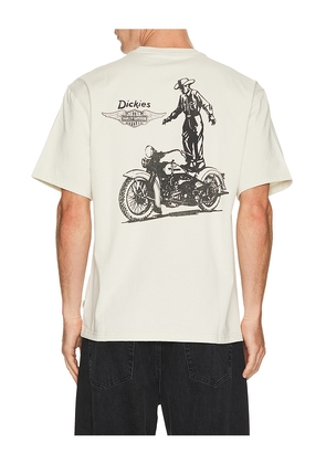 Dickies x Harley Davidson Short Sleeve Tee in Ivory. Size S. Also in M, L, XL/1X, XXL/2X.