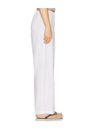 DONNI. The Linen Simple Pant in White. Size XXS. Also in M, S, XS.