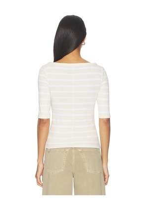 Citizens of Humanity Boatneck Slim Tee in Cream. Size XS. Also in S, M, L.
