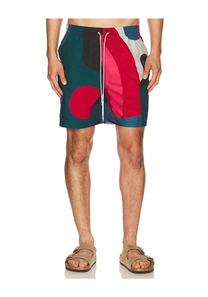 By Parra Ball To The Face Swim Shorts in Green,Blue. Size S. Also in L, M, XL/1X, XXL/2X.
