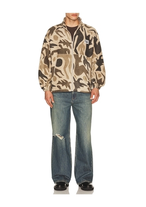 By Parra Just Like Heaven Fleece Jacket in Brown. Size S. Also in M, XXL/2X.