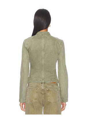 EB Denim Calla Jacket in Army. Size XS. Also in S, M, L.