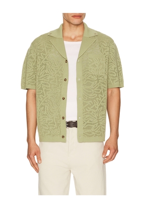 DrÃ´le De Monsieur Chemise Maille Dentelle in Green. Size S. Also in M, L, XL/1X, XXL/2X.