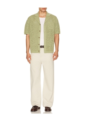DrÃ´le De Monsieur Chemise Maille Dentelle in Green. Size S. Also in M, XXL/2X.