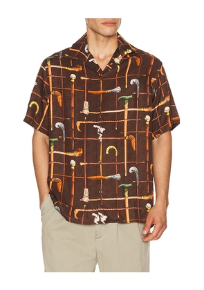 DrÃ´le De Monsieur Chemise Cannes in Brown. Size S. Also in M, L, XL/1X, XXL/2X.