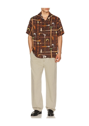 DrÃ´le De Monsieur Chemise Cannes in Brown. Size S. Also in L, M, XL/1X, XXL/2X.