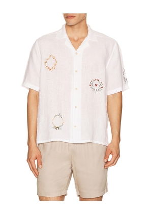 ALLSAINTS Deck Shirt in White. Size S. Also in M, L, XL/1X.