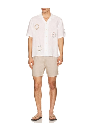 ALLSAINTS Deck Shirt in White. Size S. Also in L, M, XL/1X.