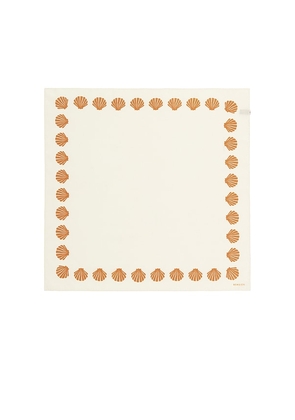 BEMBIEN Concha Large Scarf in Beige,Tangerine.