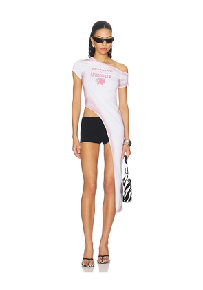 Di Petsa Fragment Of Aphrodite Asymmetrical Top in White,Mauve. Size XS. Also in S, M.