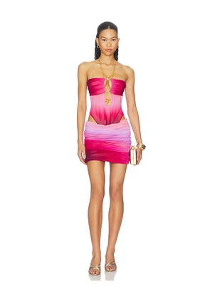 Di Petsa Temptress Mini Dress in Fuchsia,Purple. Size S. Also in L.