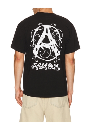 Afield Out Axis T-Shirt in Black. Size S. Also in M, L, XL/1X.