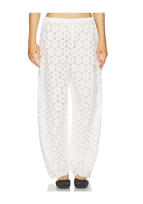 FAITHFULL THE BRAND Pamina Pant in White. Size S. Also in XS, M, L.