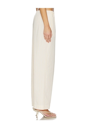 FAITHFULL Paloma Pant in Yellow,White. Size S. Also in XS, M, L, XL.