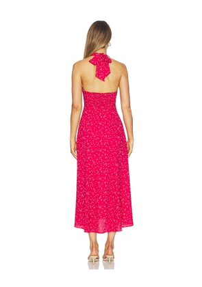 FAITHFULL Jennah Midi Dress in Red. Size S. Also in L.