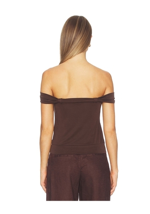 Geel Wilson Top in Chocolate. Size S. Also in XS, M, L.