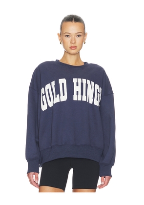Gold Hinge Sweatshirt in Navy. Size S. Also in L, M, XL, XS.