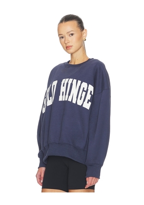 Gold Hinge Sweatshirt in Navy. Size S. Also in XS, M, L, XL.