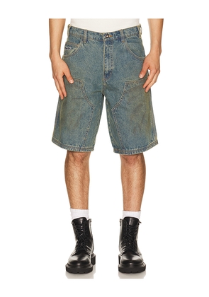 HUF Kinda Loose Double Knee Short in Blue. Size 32. Also in 34, 36, 30.