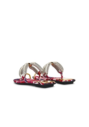 Jeffrey Campbell Guilded 2 Flat Sandal in Red. Size 6. Also in 6.5, 7.5, 8, 8.5.