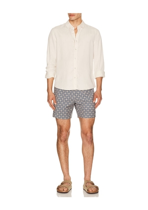 Faherty All Day 6 Swimtrunks in Blue. Size S. Also in M, L.
