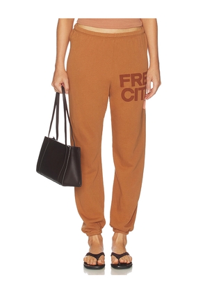 Free City Large Sweatpant in Cognac. Size XS. Also in S, M, L.