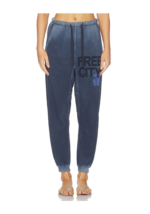 Free City large Sunfades Pocket Sweatpant in Navy. Size XS. Also in S, M, L.