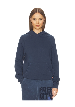 Free City Basicgoodness Fluff Hoodie in Navy. Size 1. Also in 2, 3, 4.