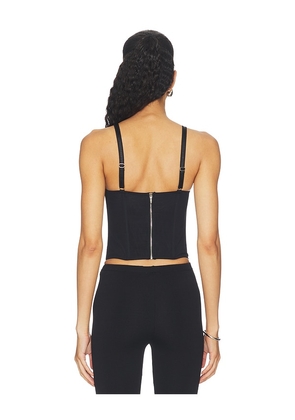 fleur du mal Topstitch Bebe Bra Bustier Top in Black. Size XS. Also in S, M, L.