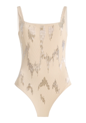 Ziah Arpoador Embroidered One-Piece Swimsuit - Moda Operandi