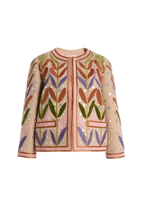Valentino Garavani Embroidered Linen Jacket - Moda Operandi